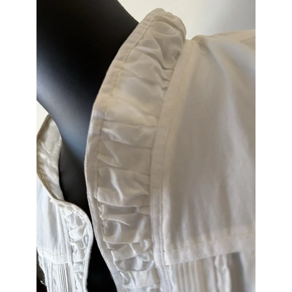 Coldwater Creek Women's PL Silk Blend Ivory Whimsy Ruching Jacket Petite - Picture 7 of 16